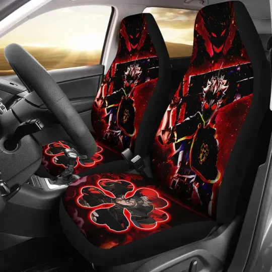 Discover Black Clover Car Seat Covers Asta Set Of 2 Car Accessories