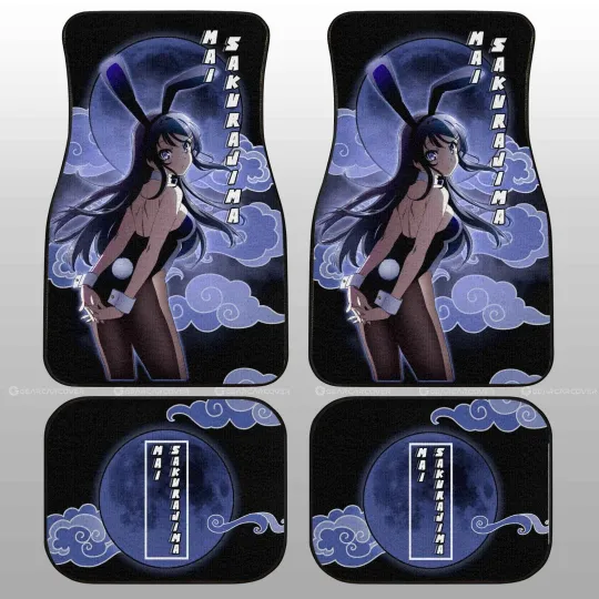 Discover Sexy Mai Sakurajima Car Floor Mats Custom Bunny Girl Senpai Car Accessories