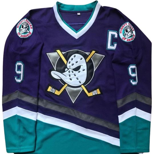 Discover Retro Movie Paul Kariya #9 Mighty Ducks hockey Jersey Youth/Mens Stitched Custom S-6XL