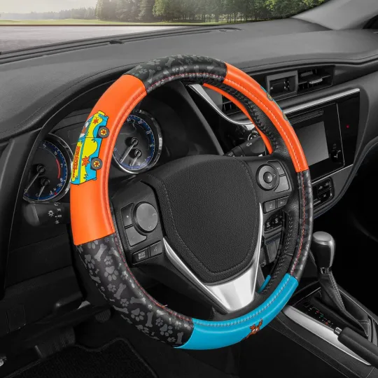 Discover Warner Bros Scooby Doo Mystery Machine Van SUV Car Steering Wheel Cover