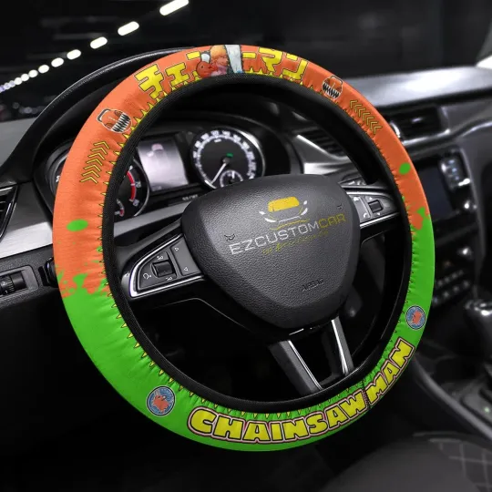 Chainsaw Anime Steering Wheel Cover - Universal Fit