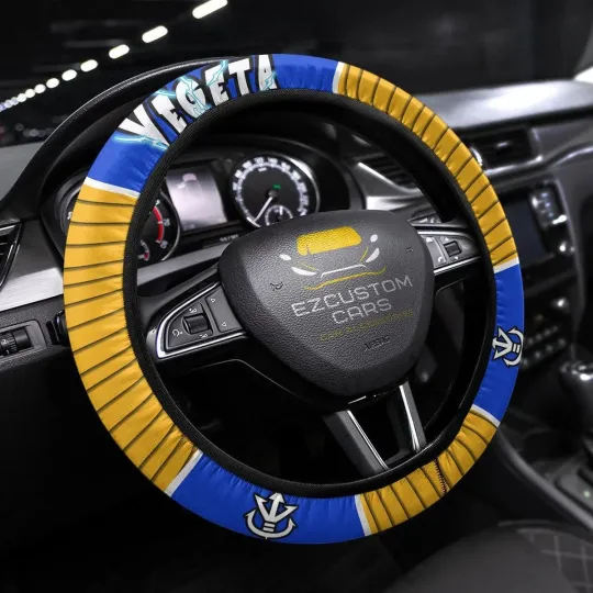Discover Dragon Ball Anime Steering Wheel Cover Custom Vegeta Car Accessories