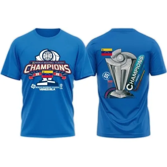 Discover Venezuela World Baseball Classic Champions 2026 Royal Unisex