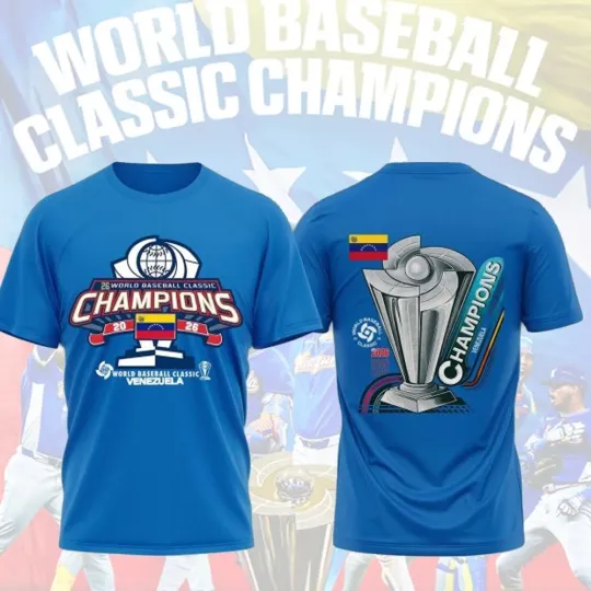 Discover Venezuela World Baseball Classic 2026 Champions Flag And Logo Two Sided
