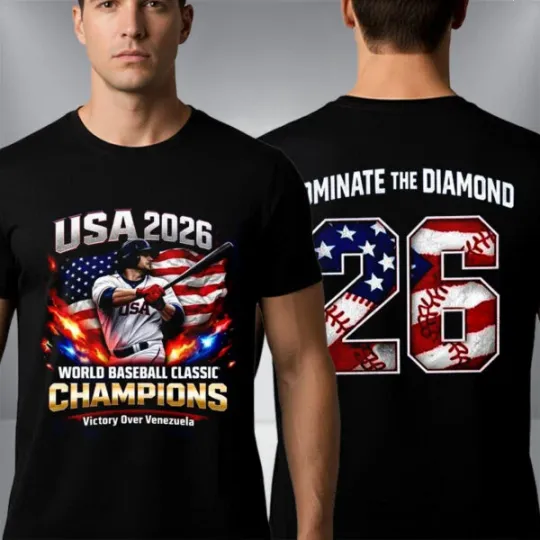 Discover USA 2026 World Baseball Classic Champions Victory Over Venezuela Unisex T Shirt