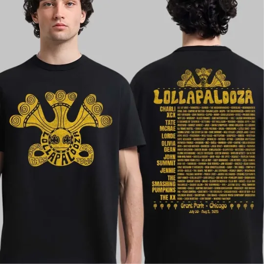 Lollapalooza Chicago 2026 Grant Park July 30 To August 2 2026 Line Up T-shirt