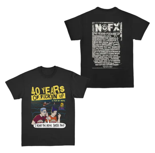 Discover NOFX 40 Years of Fuckin' Up Documentary Project This Movie Sucks T-shirt