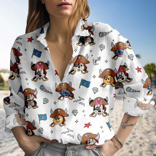 Discover Disney Pirates of the Caribbean Women's Blouse Shirt
