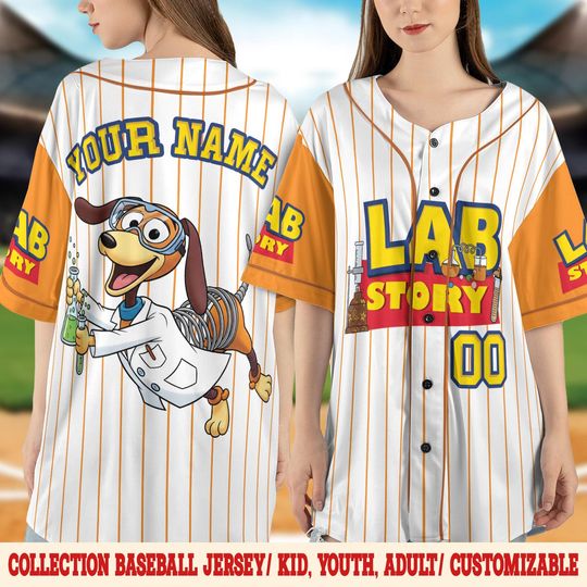 Lab Week 2029 Toy Story Jersey, Funny Slinky dog Lab Tech Baseball Jersey, Medical Laboratory Jersey, Pixar Inspired Lab Squad NHOO15-5