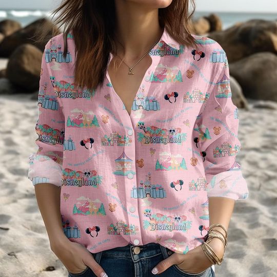 Discover Disneyland Trip Blouse Shirt, Magical Kingdom Women Shirt, Mickey And Friends Long Sleeve Shirt, Disney Vacation Gift