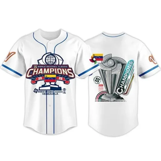 Discover Venezuela World Baseball Classic Champions 2026 Jersey