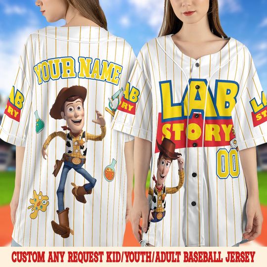 Discover Lab Week 2026 Toy Story Jersey, Funny Lab Tech Baseball Jersey, Medical Laboratory Appreciation Jersey, Pixar Inspired Lab Squad  AYAB29