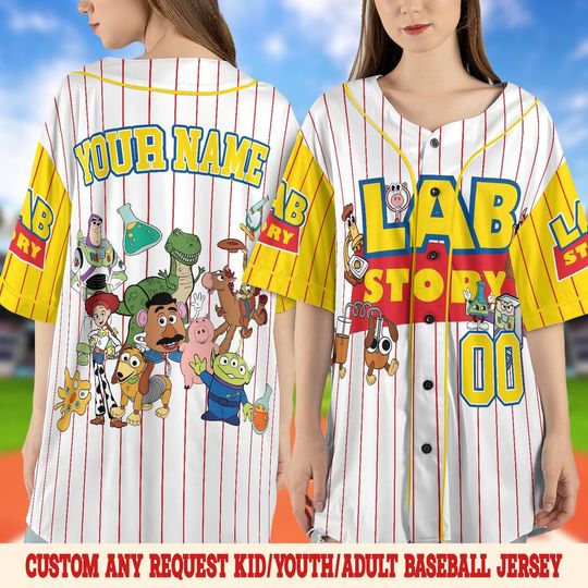 Discover Lab Week 2026 Toy Story Jersey, Funny Lab Tech Baseball Jersey, Medical Laboratory Appreciation Jersey, Pixar Inspired Lab Squad  AYAB27