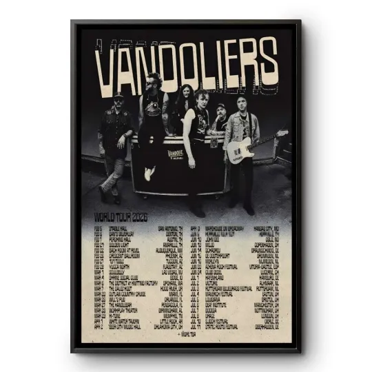 Discover Vandoliers Band World Tour 2026 Poster Wall Art Print