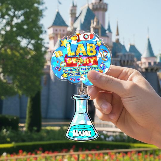 Lab Story Lab Week 2026 Badge Reel, Medical Laboratory Professional Gift, Retractable ID Holder for Lab Techs, Fun Lab Accessory OHZF14