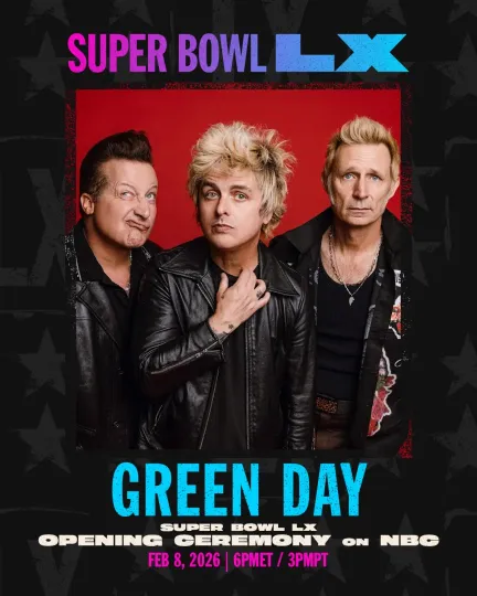 Green Day February 8, 2026 Poster – Live Concert Tour Wall Art