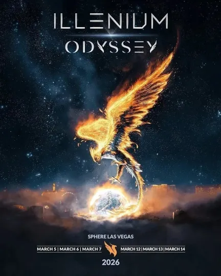 Discover Illenium Odyssey Sphere Las Vegas March 2026 Concert Poster