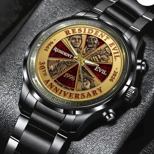 Discover Resident E vil 30th Anniversary Black Stainless Steel Watch