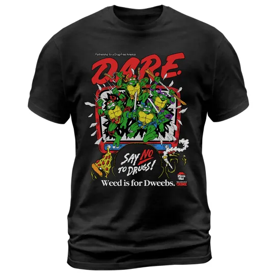 Discover DARE Say No To Drugs! Ninja Turtles Retro Graphic T-Shirt