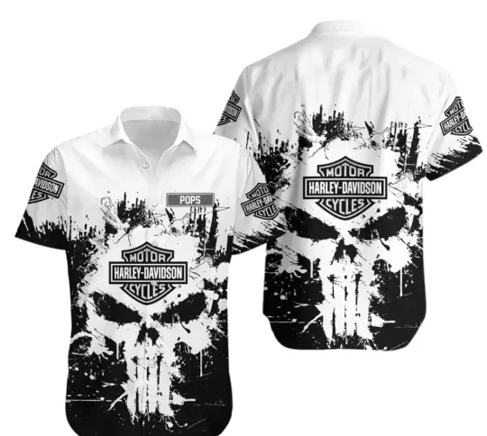 Discover Harley Motor Racing Davidson Casual Button Down Shirt Unisex Adults