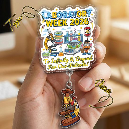 Discover Lab Week 2026 Badge Reel, Lab Story ID Holder, Laboratory Tech, Science Gift for Lab Team, Medical Assistant, Phlebotomist C2CY16-5
