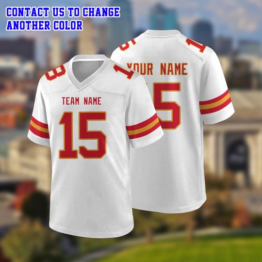 Discover Custom Kansas City Football Jersey Personalized Uniform Team Name Number Logo Shirt clothes Men women and kids Game Day Outfit