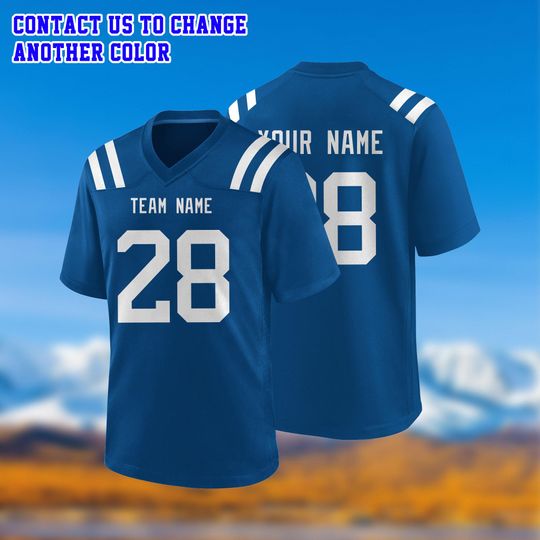 Discover Custom Indianapolis Football Jersey Personalized Uniform Team Name Number Logo Shirt clothes Men women and kids Game Day Outfit