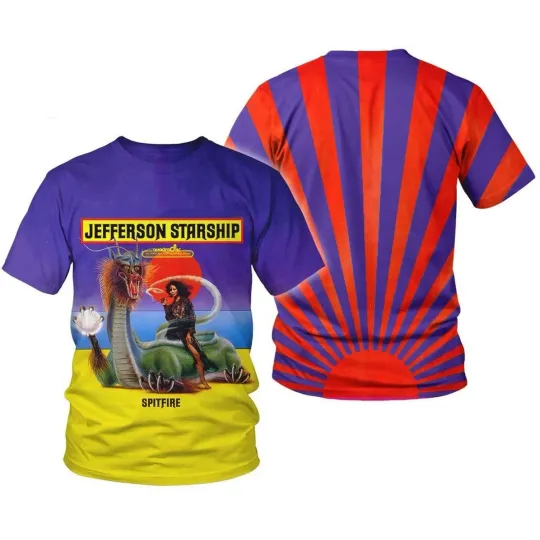 Discover Jefferson Starship Spitfire Album Cover 3D T-Shirt