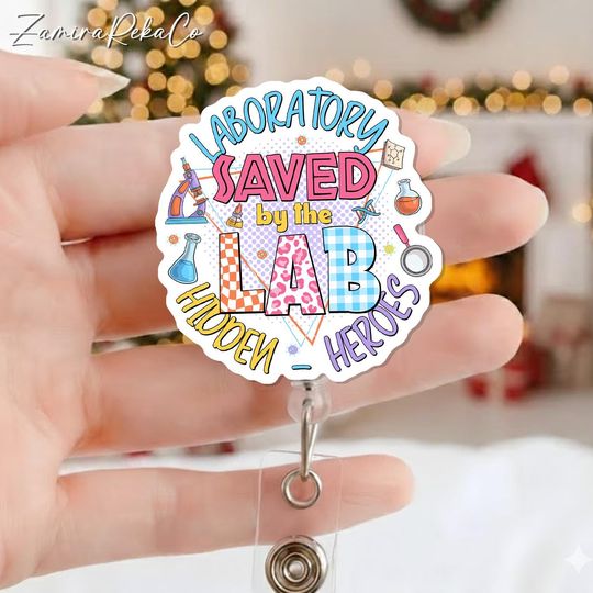 ave By The Lab Lab Week 2026 Badge Reel, Medical Lab Appreciation Retractable ID Holder, Lab Story Accessory