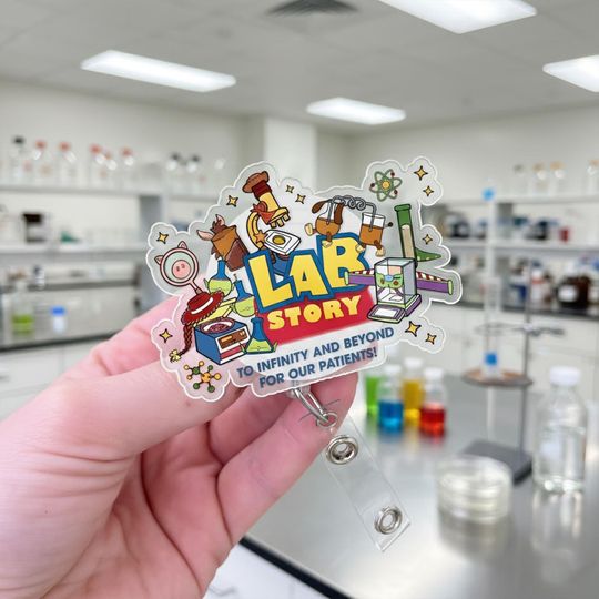 Lab Week 2026 Badge Reel Lab Story Gift Lab Scientist Badge Blood Bank Laboratory Badge Reel Phlebotomist Badge Reel Lab Tech Gift Id Holder