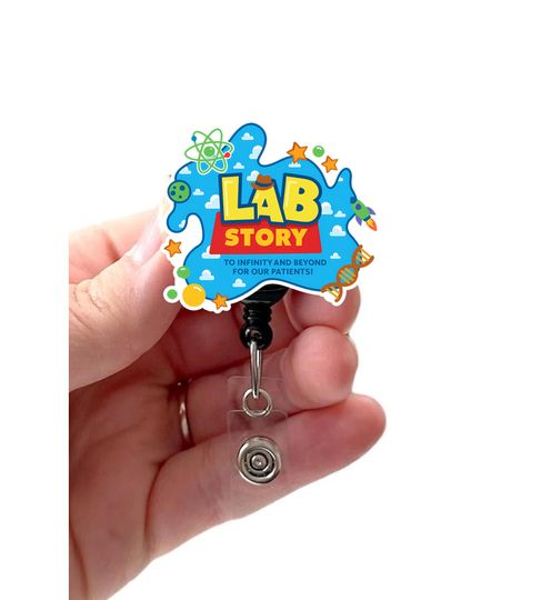 Lab Week 2026 Badge Reel Acrylic, Lab Story, Beyond For Our Patients, Badge Holder, Lab Tech Badge