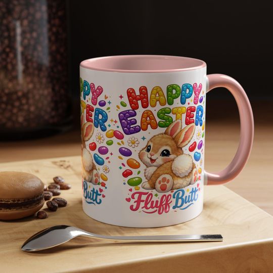 Discover Happy Easter Bunny Fluff Butt Mug | Accent Coffee Mug