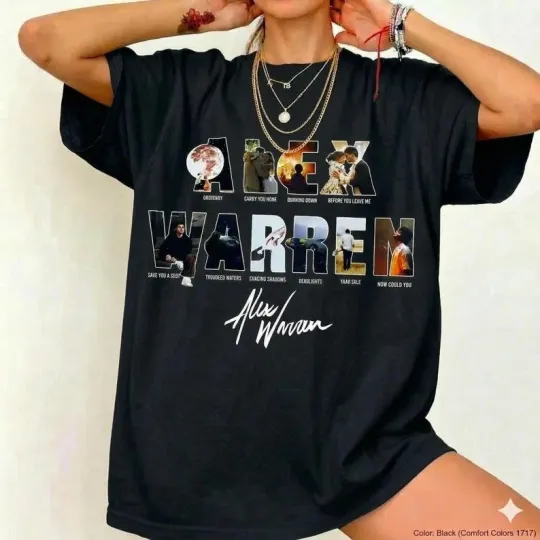 Discover Alex Warren Music Tour 2026 T-Shirt Retro 90s Concert Shirt