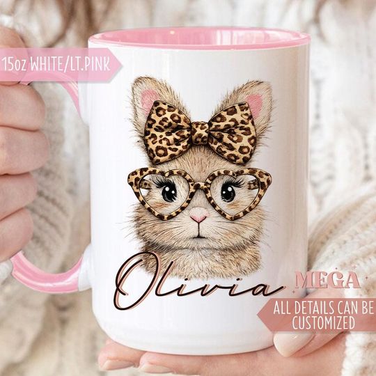 Discover Personalized Easter Mug, Custom Easter Bunny Mug, Bunny Easter Coffee Mug, Easter Mug with Name 006942