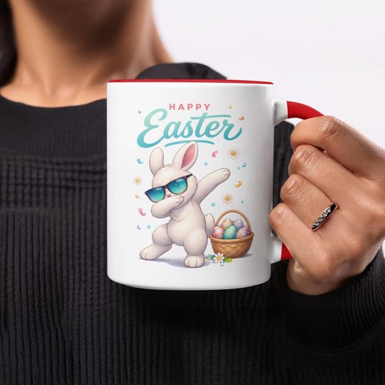 Discover Happy Easter Mug, Dabbing Bunny, Easter Basket, Funny Easter Gift, Easter Mug, Easter Decoration, Easter Present, Holiday Mug