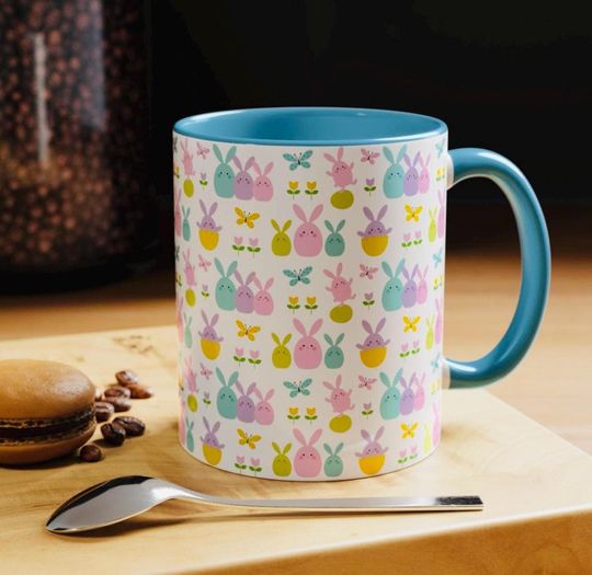 Discover Easter Coffee Mug: Chicks and Bunnies Pastel Design