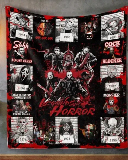 Discover Halloween Horror Movie Flannel Fleece Blanket 2
