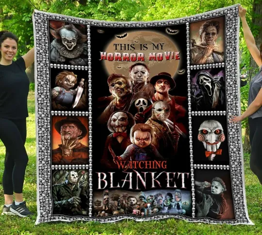 Discover Halloween Horror Movie Flannel Fleece Blanket 3
