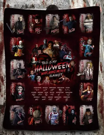 Discover Halloween Horror Movie Flannel Fleece Blanket