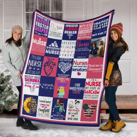 Discover Nurse Life Throw Blanket – Strong, Fearless & Proud to Save Lives