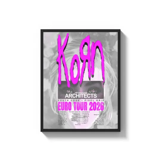 Discover Korn Europe and UK Tour 2026 Vertical Poster