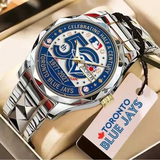 Discover 50th Anniversary Baseball Fan Alloy Quartz Watch Luxury Analog Gift