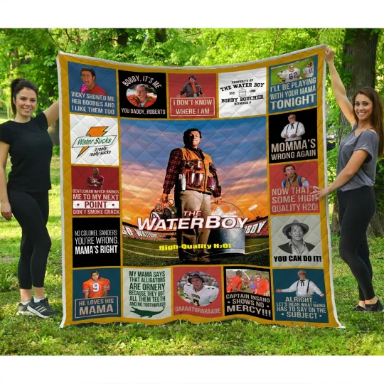 Discover The Waterboy Movie Quilt Blanket – Iconic Scenes & Quotes Collection