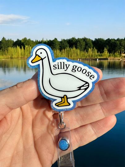 Discover Silly Goose Badge Reel, Nurse Badge Reel, Teacher Badge Reel, Badge pull, Coworker gift, Funny Badge Reel, Goose magnet, Badge Clip, Psych