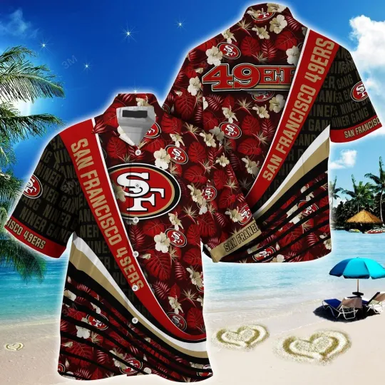 Discover San Francisco 49ers Hawaiian Shirt Button-Down Unisex Adults