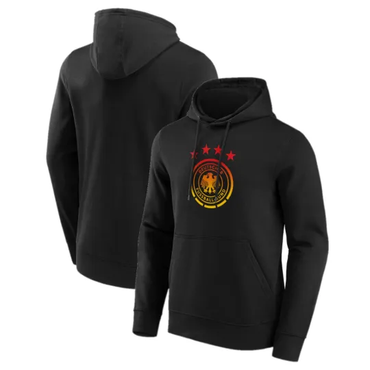 Discover Germany Men's Football Hoodie DFB Fade Logo Black