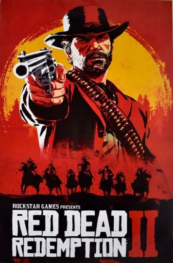 Discover Red Dead Redemption 2 Video Game Poster Vertical Premium Matte