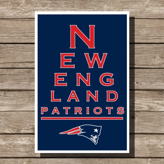 Discover New England Patriots Football Eyechart Art Print Poster