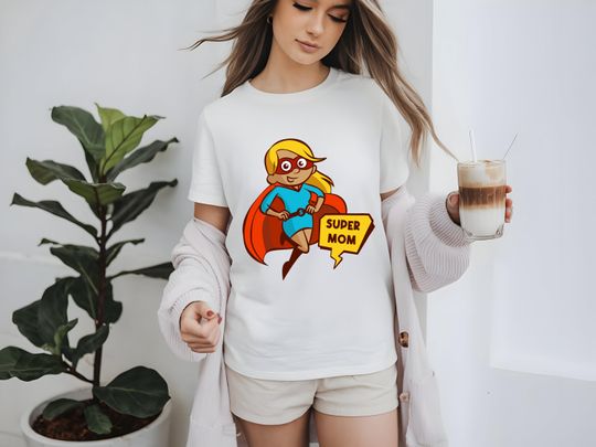 Discover Super Mom T-shirt, Hero Mother Gift, Mother's Day Present, Best Mom Ever Shirt, Superhero Mom Apparel