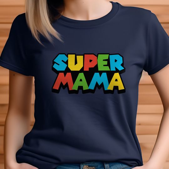 Discover Super Mom Shirt, Super Mario Fan, Gamer Mom Shirt, Gift for Mama, Cool Mom Shirt